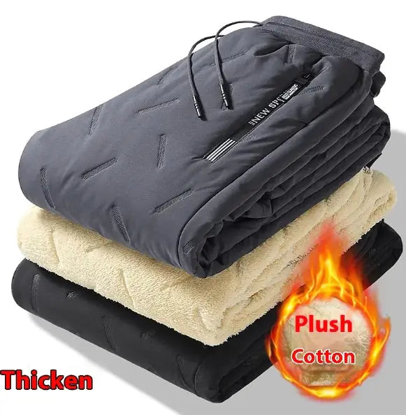 Pantalón de Chándal de Forro Polar Grueso para Hombre