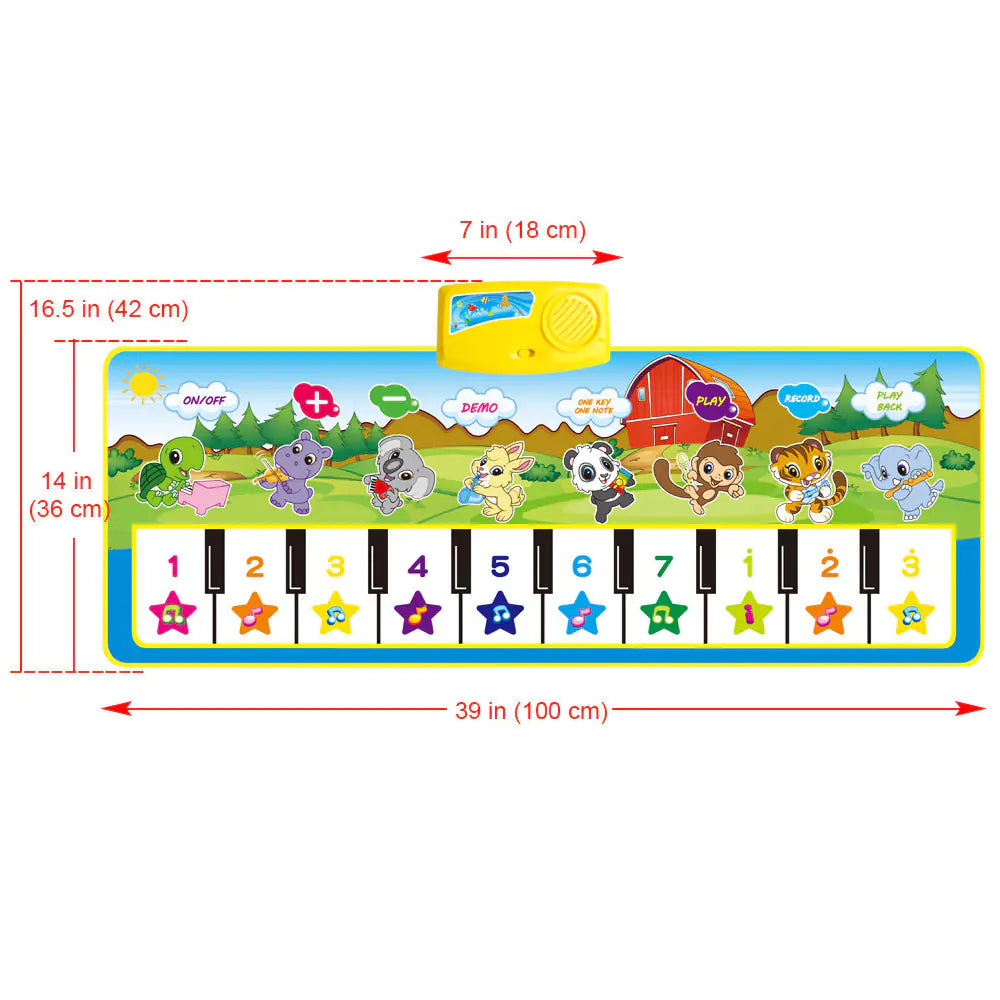Alfombra Musical Multifuncional para Niños, Verde