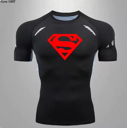 Camiseta deportiva de compresión de secado rápido para hombre para gimnasio