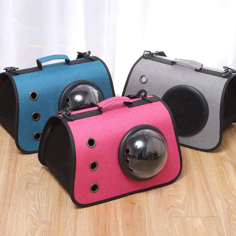 Mochila Plegable para Gatos con Diseño de Malla Transpirable