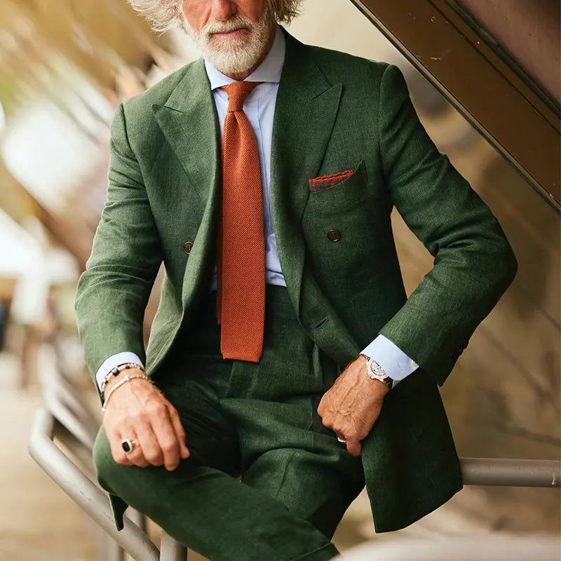 Top de Traje Casual a Rayas para Hombre