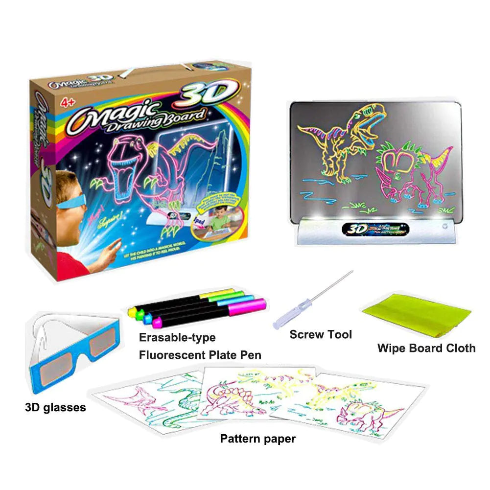Tablero de Dibujo 3D Flash - Juguete Multifuncional de Colores
