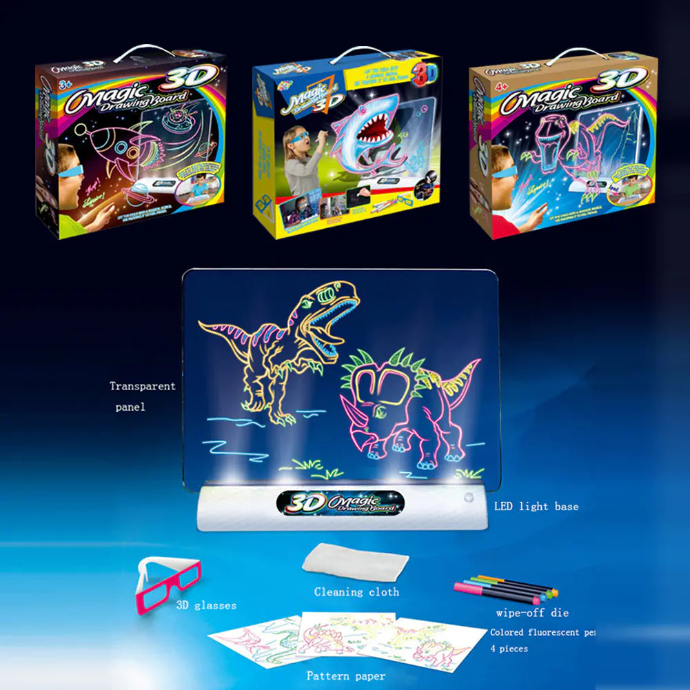 Tablero de Dibujo 3D Flash - Juguete Multifuncional de Colores