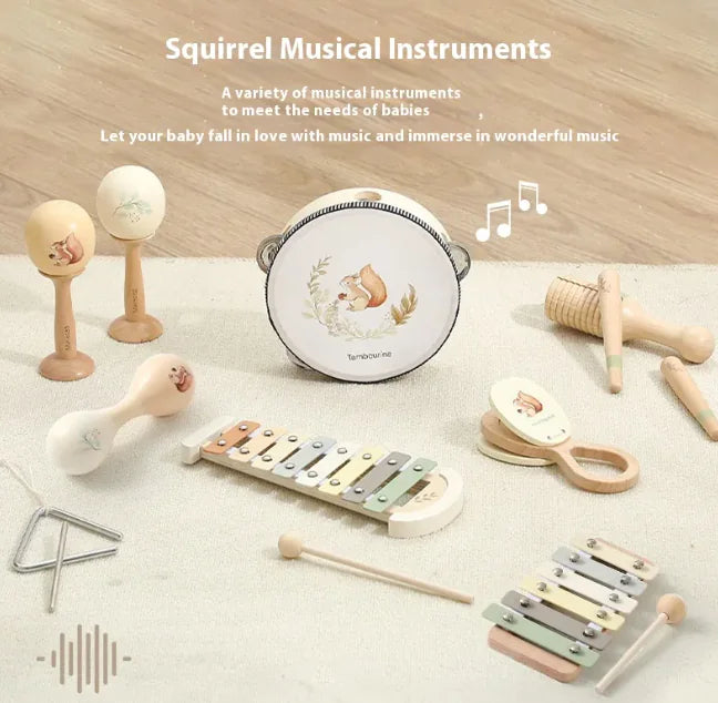 Set de Juguetes Musicales de Madera para Bebés