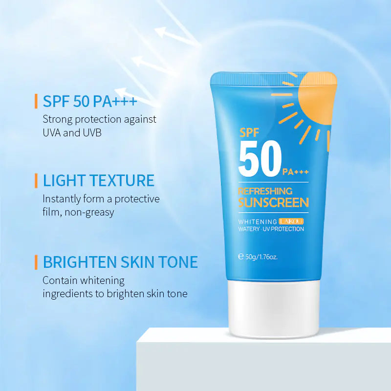 Protector solar blanqueador hidratante para el cuidado de la piel del rostro