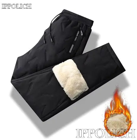 Pantalón de Chándal de Forro Polar Grueso para Hombre