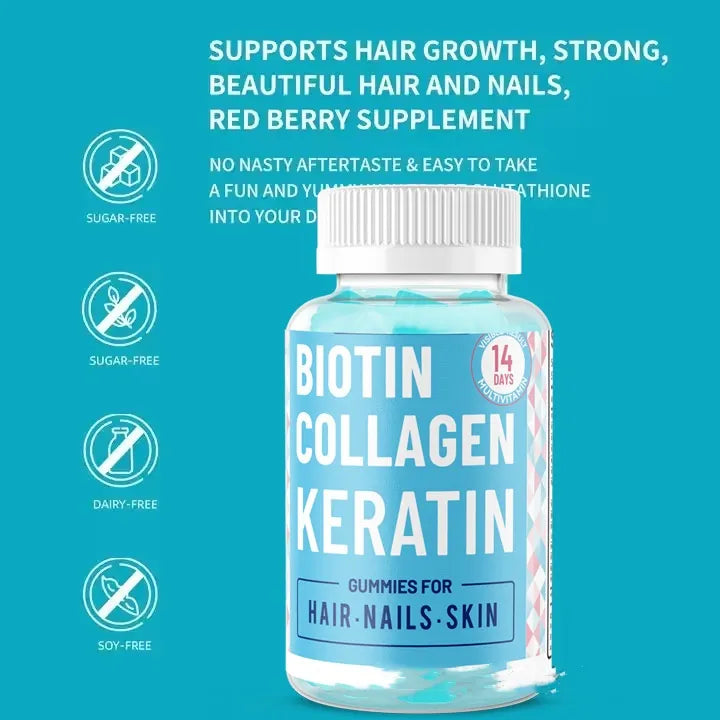 Gomitas de Biotina y Colágeno para Cabello, Uñas y Piel